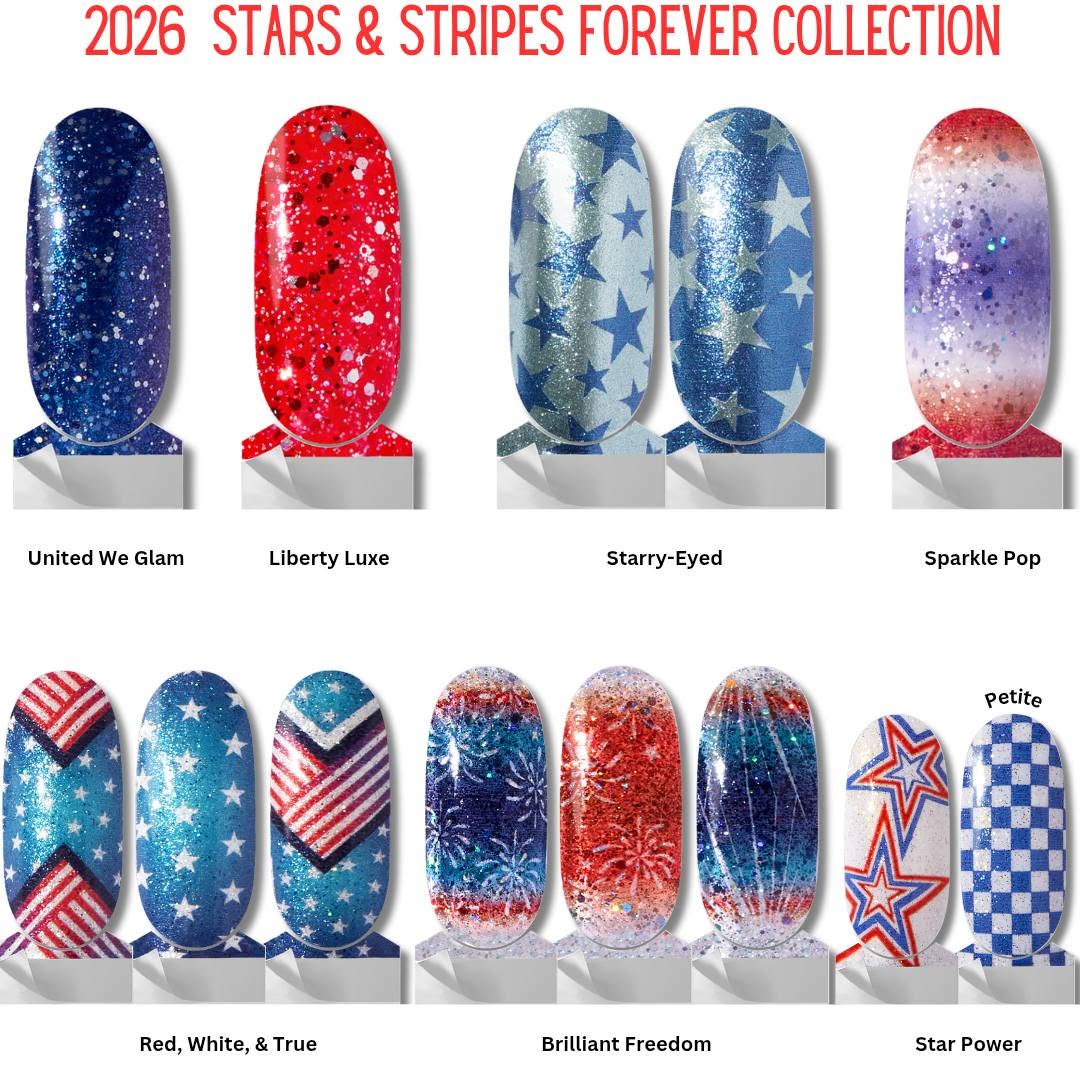 Get your nails fireworks ready with these dry nail polish strips! I usually apply mine right before bedtime-no worries about smudges:) or I do them in 10 minutes in the car (while hubby is driving of course). Link in bio.